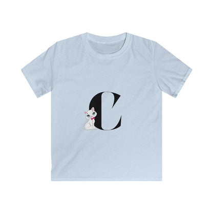 Alphabet Adventures: Letter C - Cat Youth T-Shirt - Whippie's
