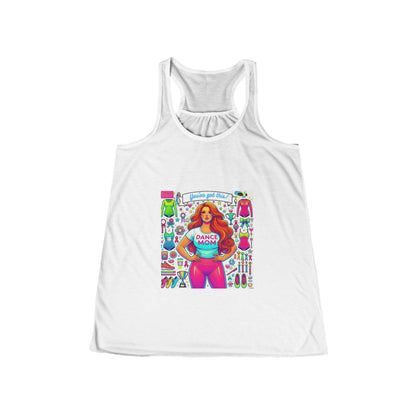 Dance Mom: You've Got This - Red Hair Mom - Curvy - Women's Flowy Racerback Tank - Whippie's