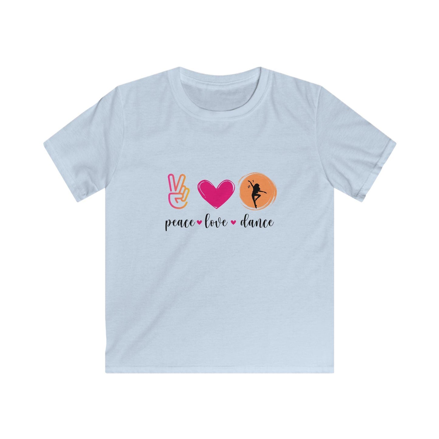 Peace, Love & Dance Youth Tee - ✌️❤️💃 Express Yourself Through Movement! 💃❤️✌️ - Whippie's