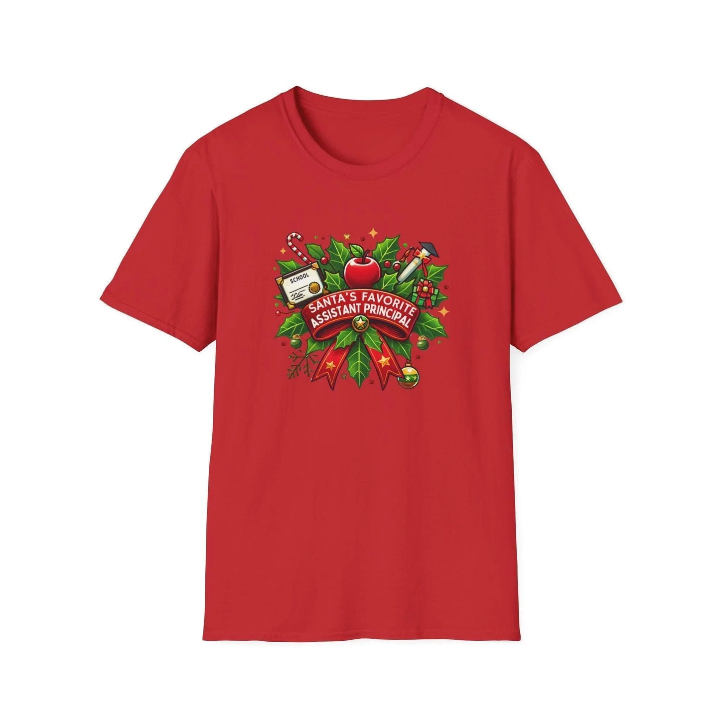 Santa's Favorite Assistant Principal Unisex Tee 🍎🎅 - Whippie's