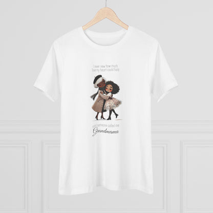 I Never Knew How Much Love My Heart Could Hold Until Someone Called Me Grandma Women's Tee (Black Family) - Personalizable - Whippie's
