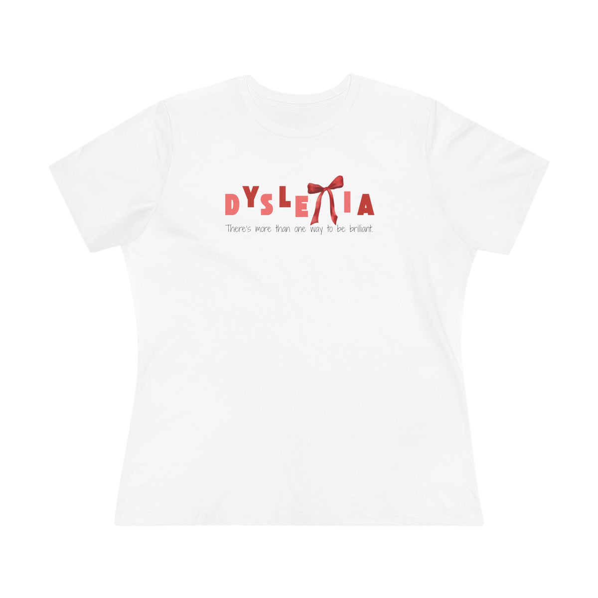Dyslexia Awareness Shirt for Women | Brilliant Mind Bow Tee