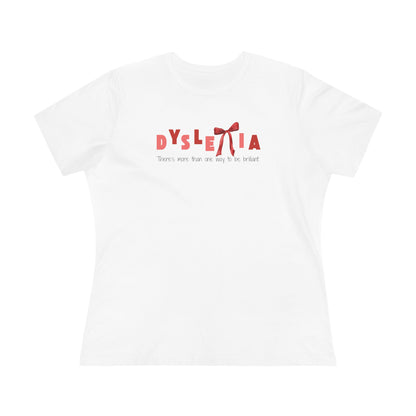 Dyslexia Awareness Shirt for Women | Brilliant Mind Bow Tee