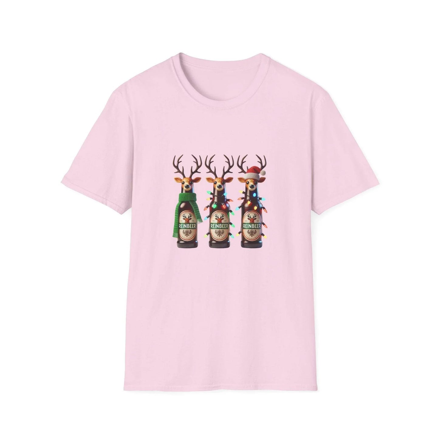 Reinbeer: 'Tis the Season to be Drinking! 🍻🦌🎄 - Unisex Softstyle T-shirt - Whippie's