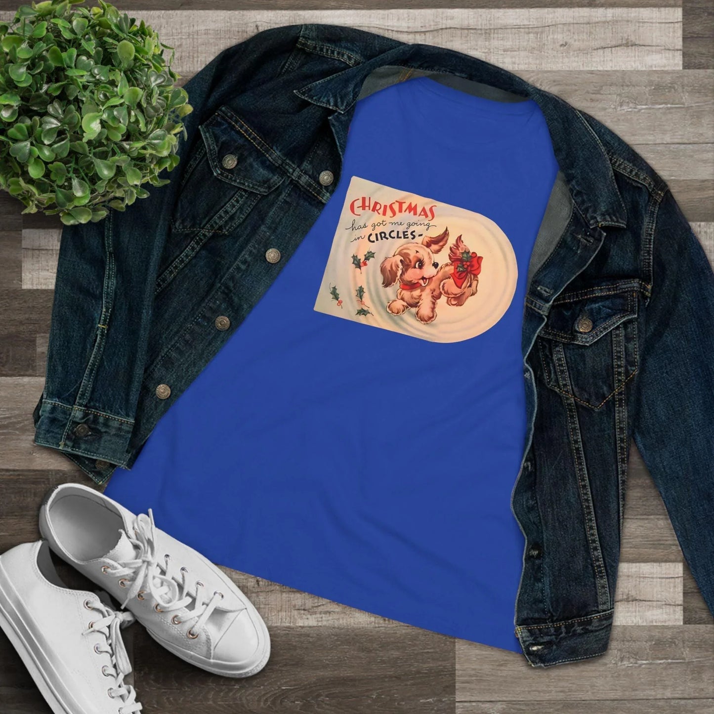 Christmas Has Me Going in Circles - Women's Softstyle Tee - Whippie's