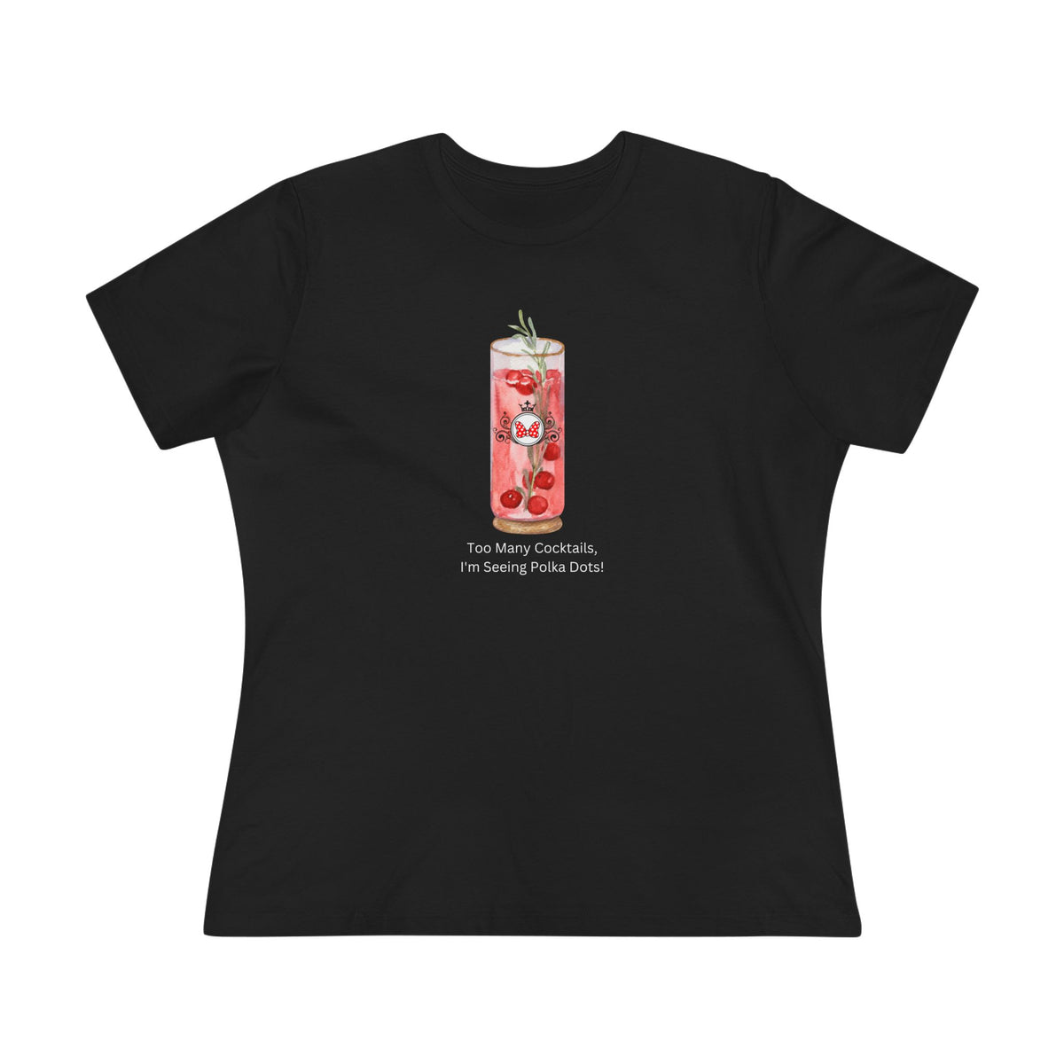 Polka Dot Mouse Cocktail Shirt - Too Many Cocktails!