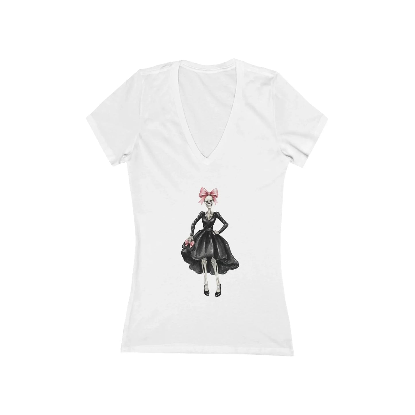 Skeleton Fashionista Women's Deep V-Neck Tee