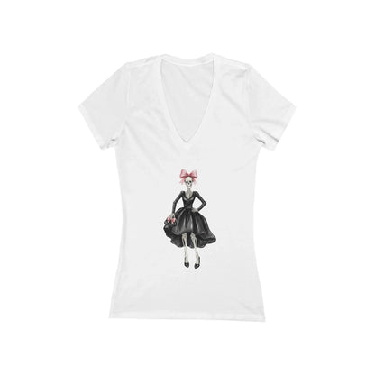 Skeleton Fashionista Women's Deep V-Neck Tee