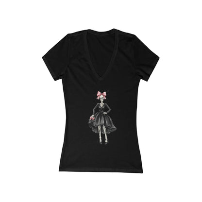 Skeleton Fashionista Women's Deep V-Neck Tee