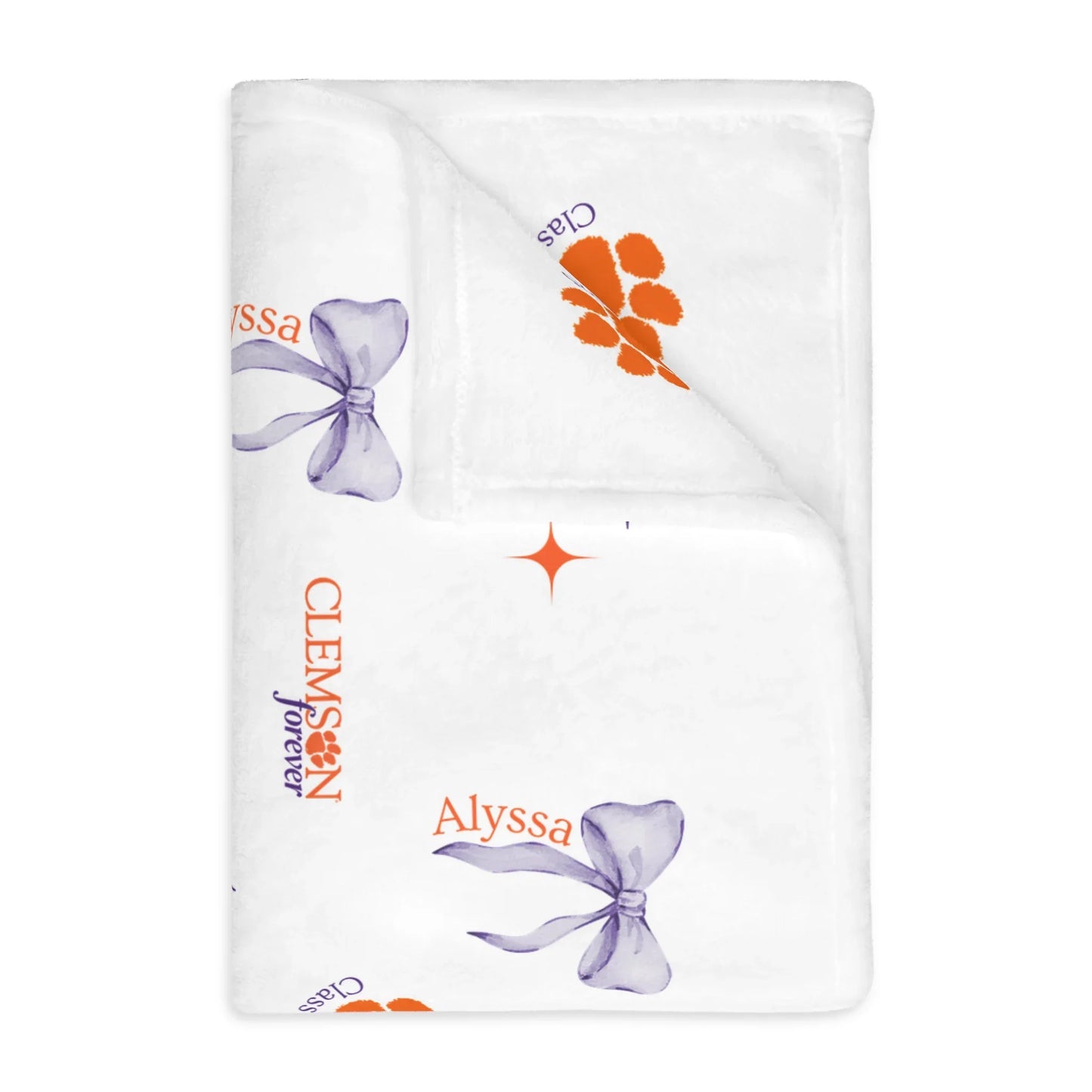 Graduation 2025 Paw Print Velvet Blanket - Personalizable - Whippie's