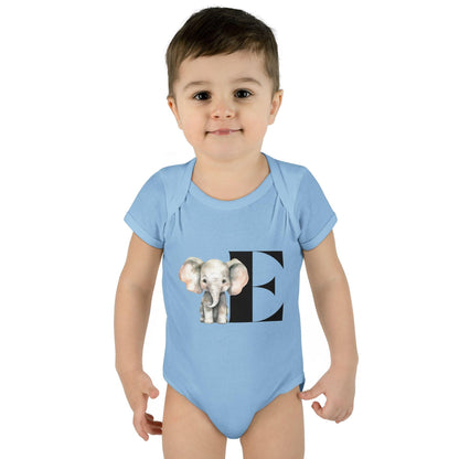 Alphabet Adventures: Letter E - Enormous Elephant Baby Onesie - Whippie's