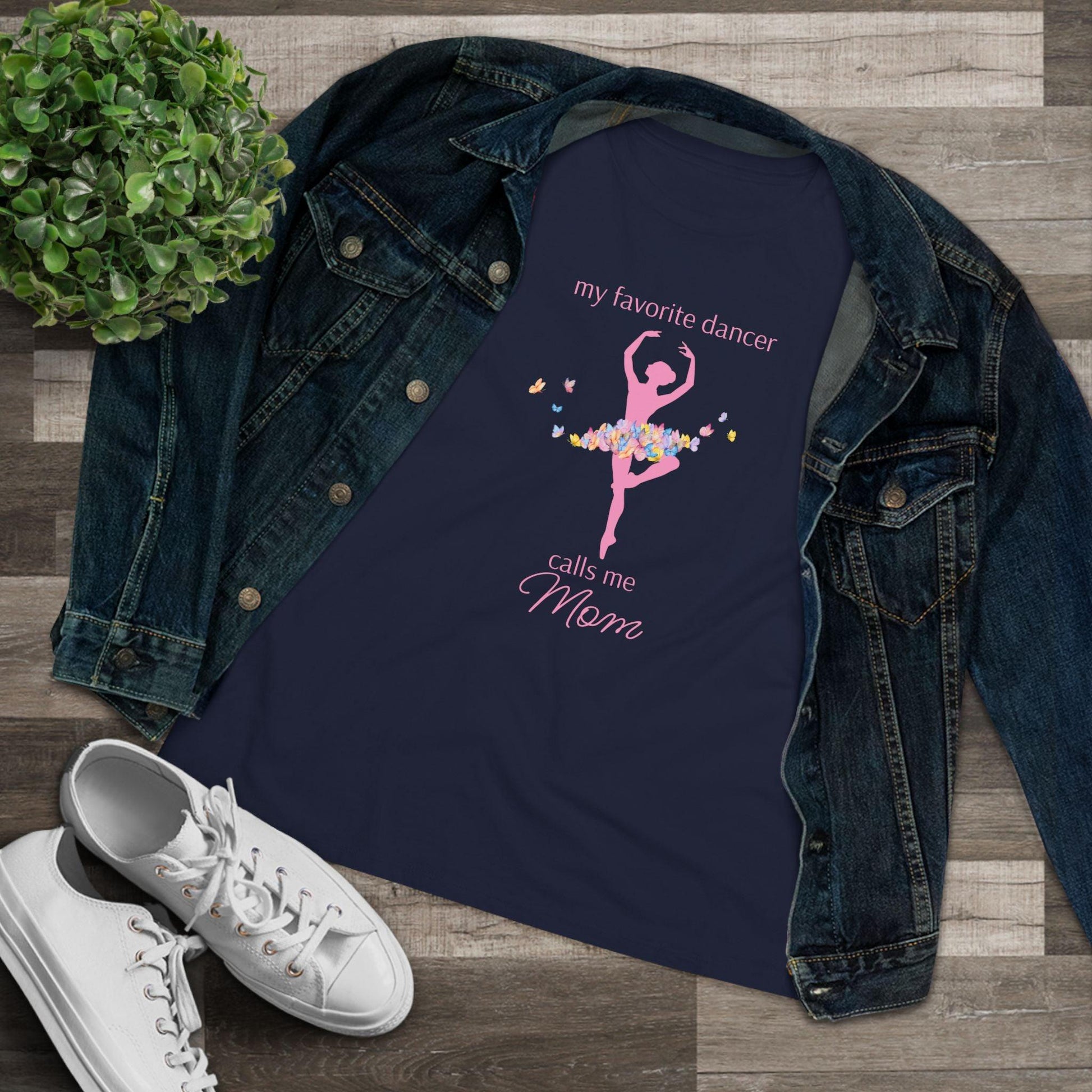 Butterfly Dancer - My Favorite Dancer Calls Me Mom - Women's Tee - 💖 Celebrate the Dancer in Your Life! 💖 - Personalizable - Whippie's