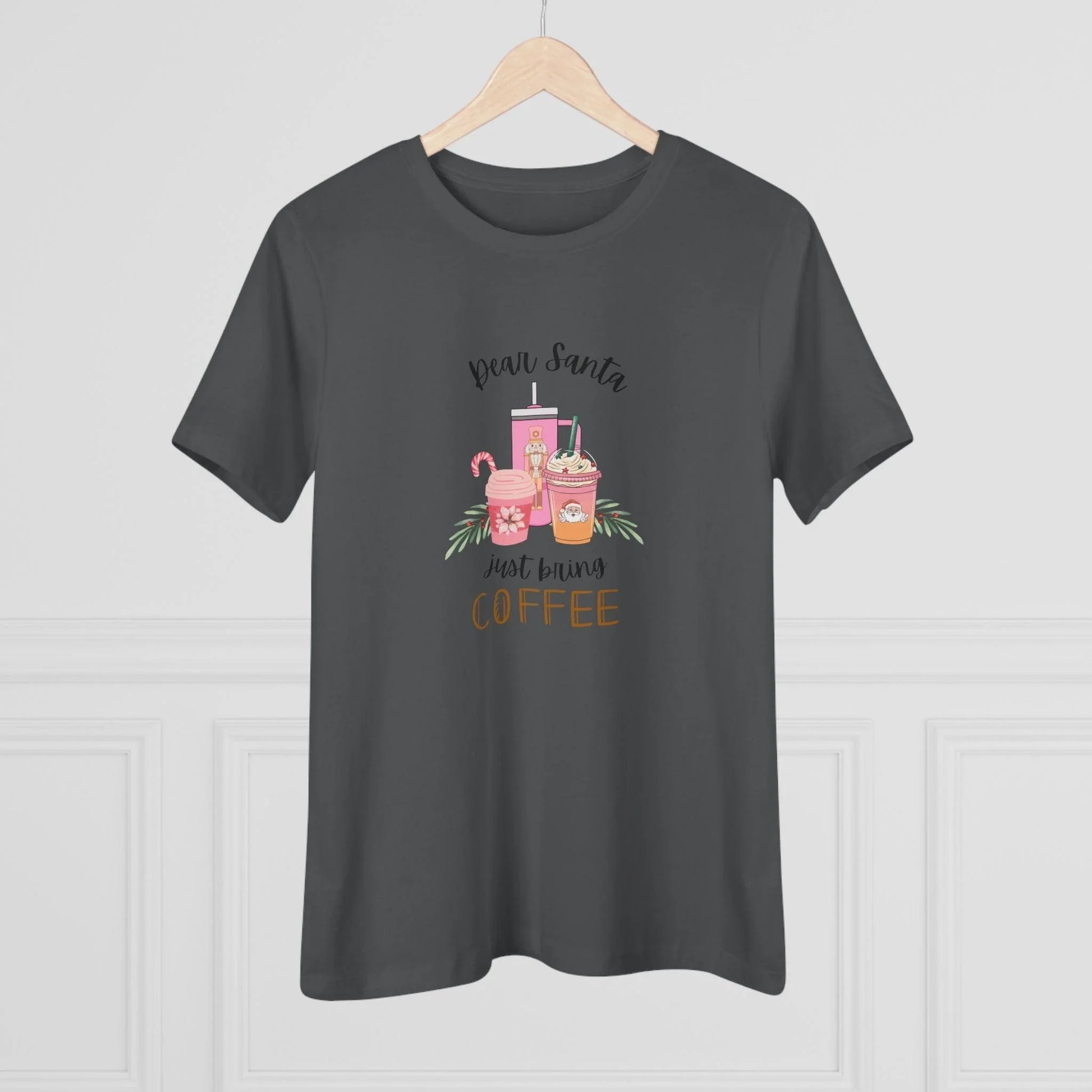 Dear Santa, just bring COFFEE - Women's Softstyle Tee - Whippie's