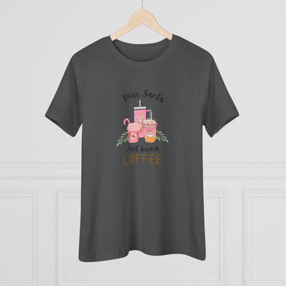 Dear Santa, just bring COFFEE - Women's Softstyle Tee - Whippie's