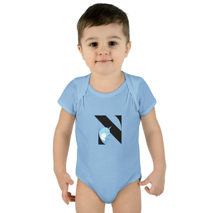 Alphabet Adventures: Letter N - Nice Narwhal Baby Onesie N is for Nice Narwhal! - Whippie's