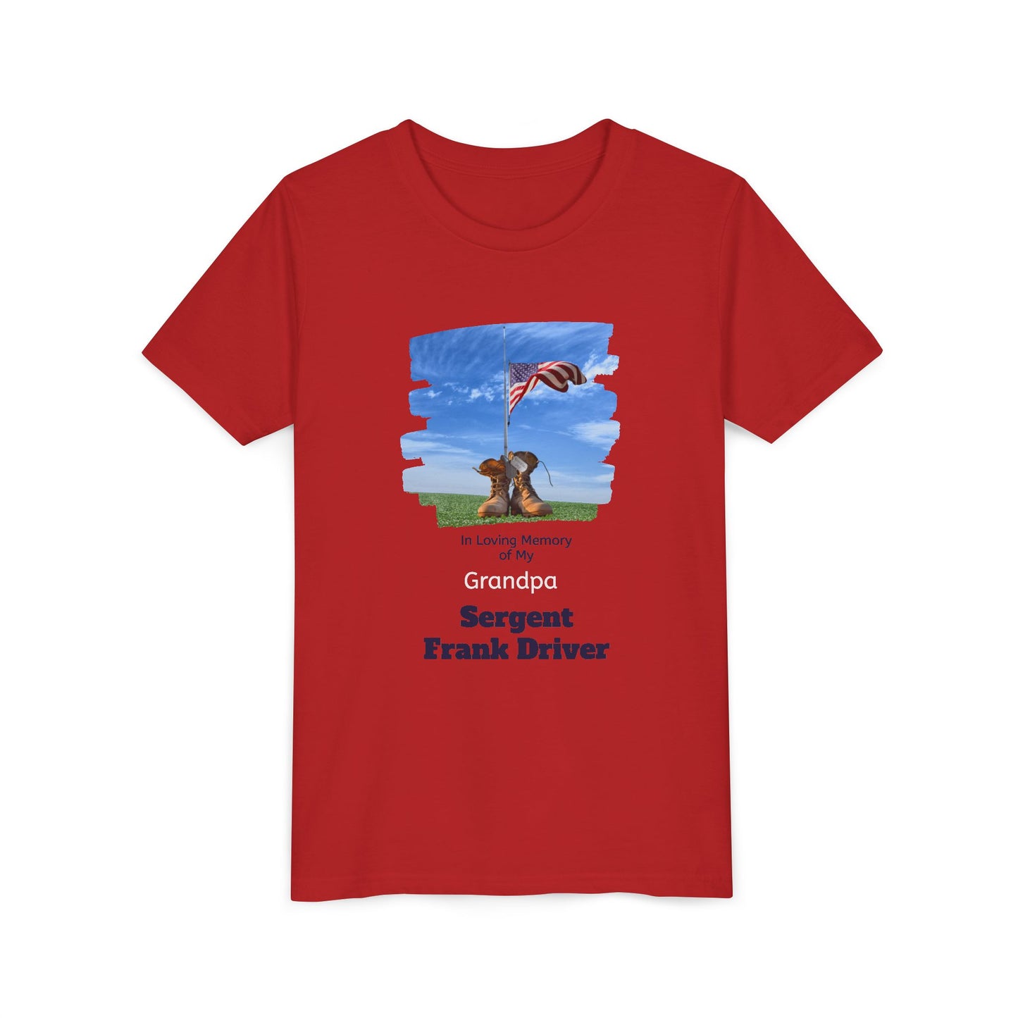 Memorial Day Military Boots - Youth T-shirt - Personalizable