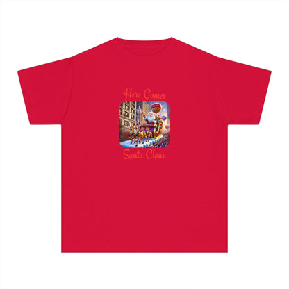 🎅 Here Comes Santa Claus 🎄 Youth Midweight Tee ✨ - Whippie's