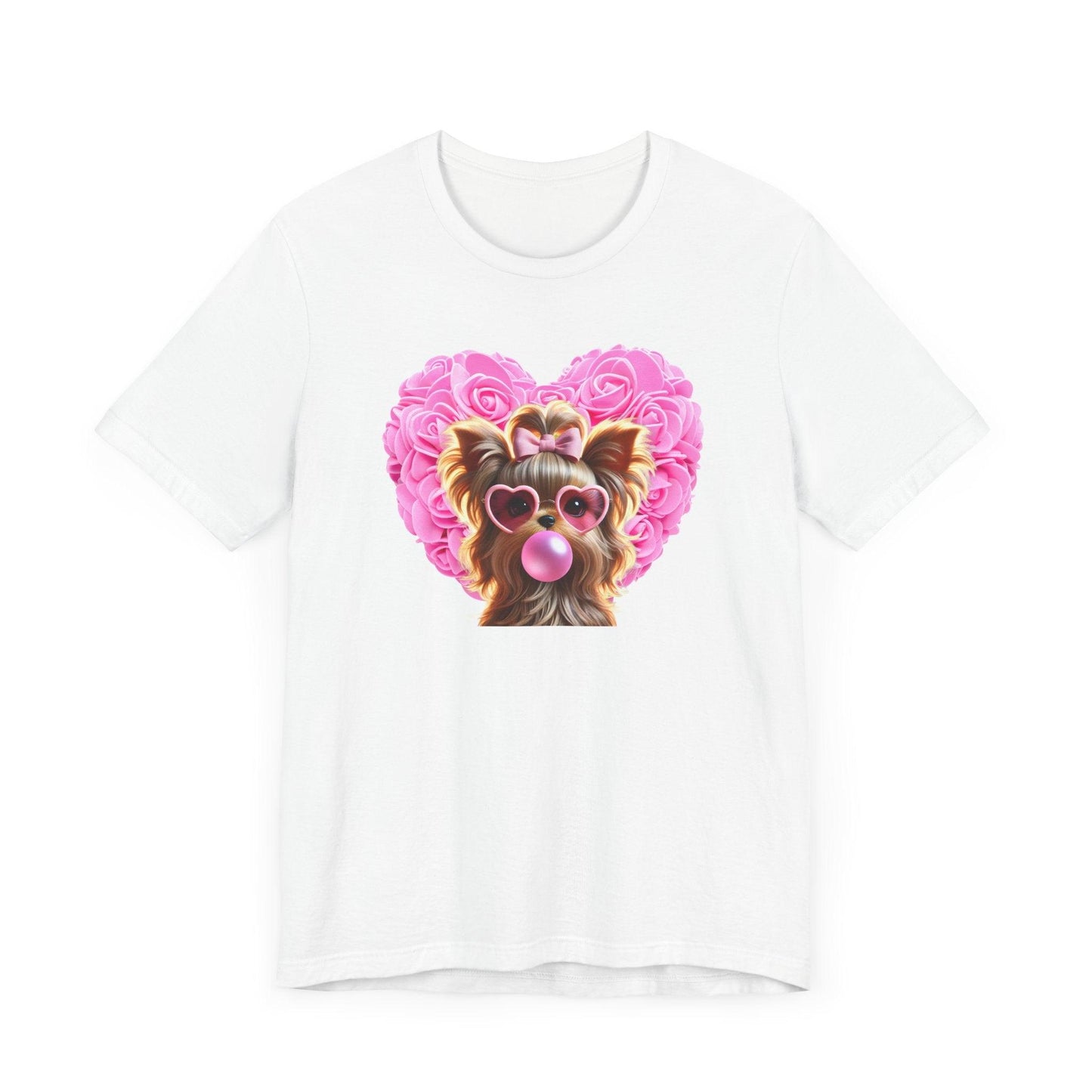 Yorkie Love Unisex Jersey Tee - 💖 Cuteness Overload! 💖 - Whippie's