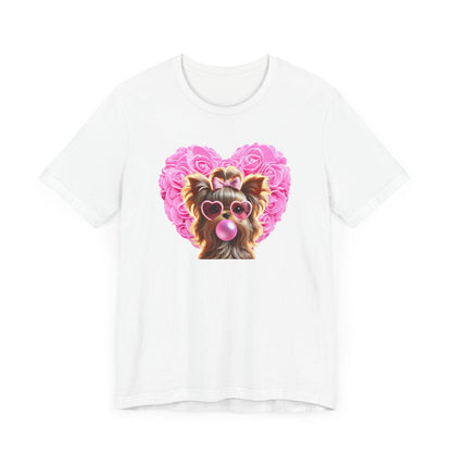 Yorkie Love Unisex Jersey Tee - 💖 Cuteness Overload! 💖 - Whippie's