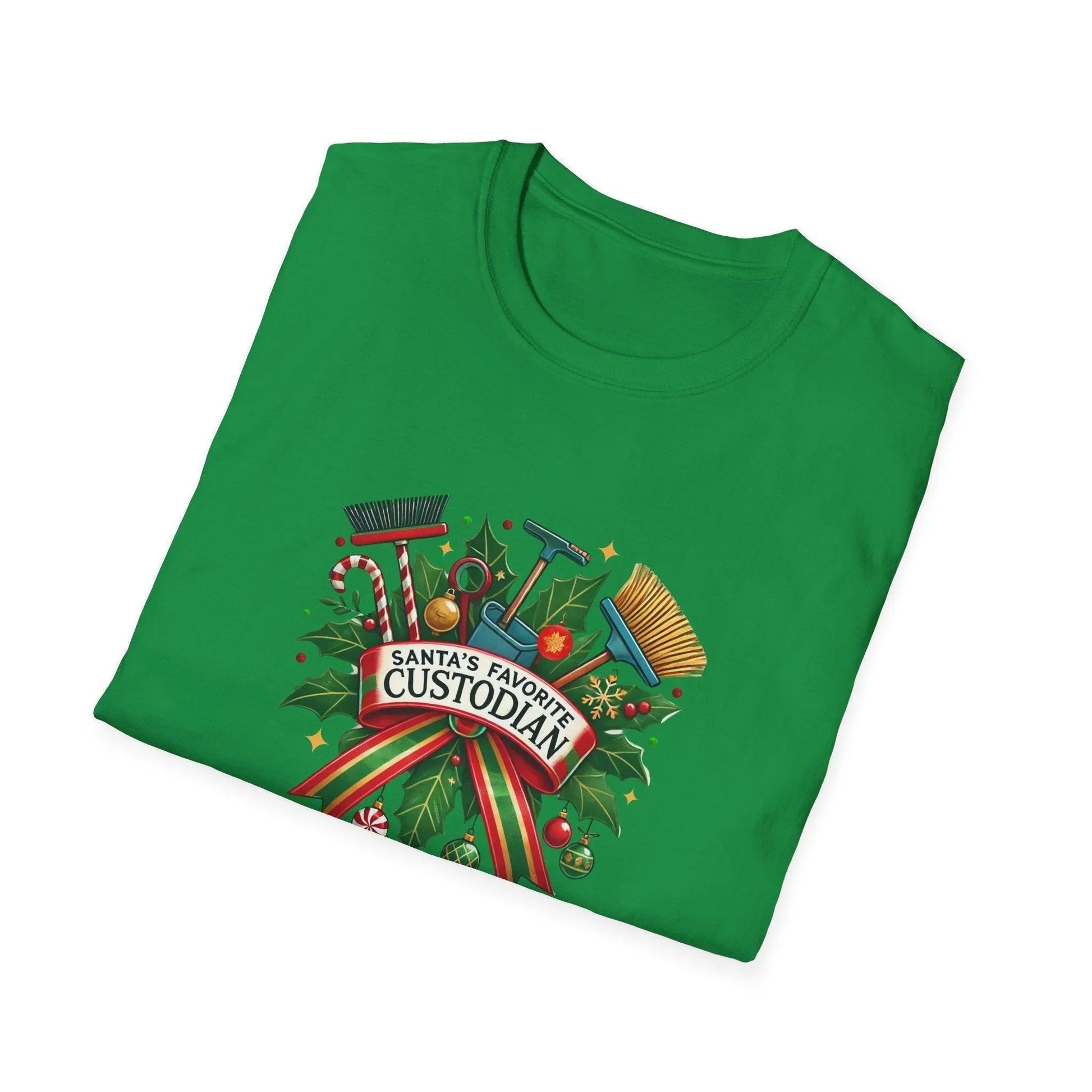 Santa's Favorite Custodian Unisex Tee 🧹🎅 - Whippie's