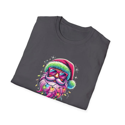 Shine Bright Like Santa! 🎅🎄🌈✨ - Unisex Softstyle T-shirt - Whippie's