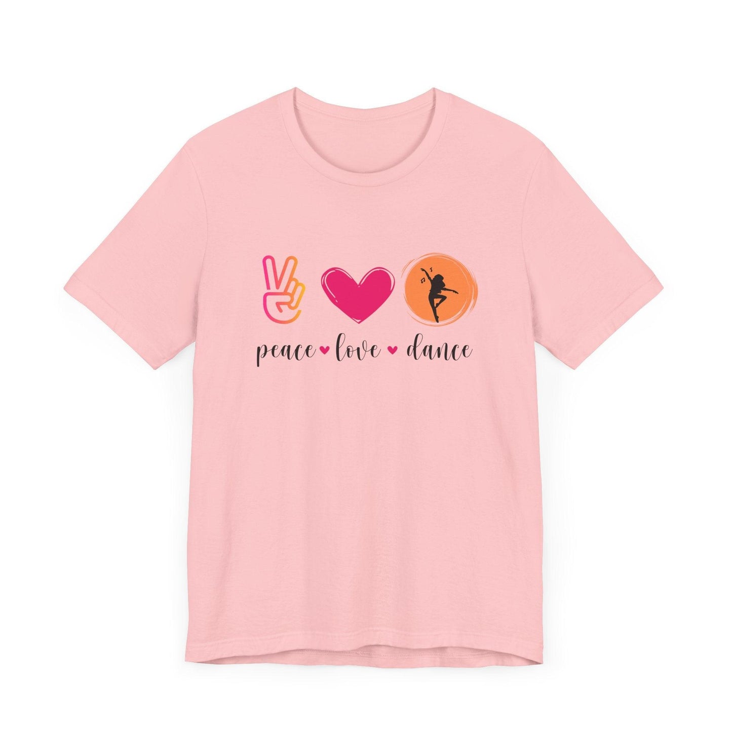 Peace, Love & Dance Unisex Jersey Tee - ✌️❤️💃 Express Yourself Through Movement! 💃❤️✌️ - Whippie's