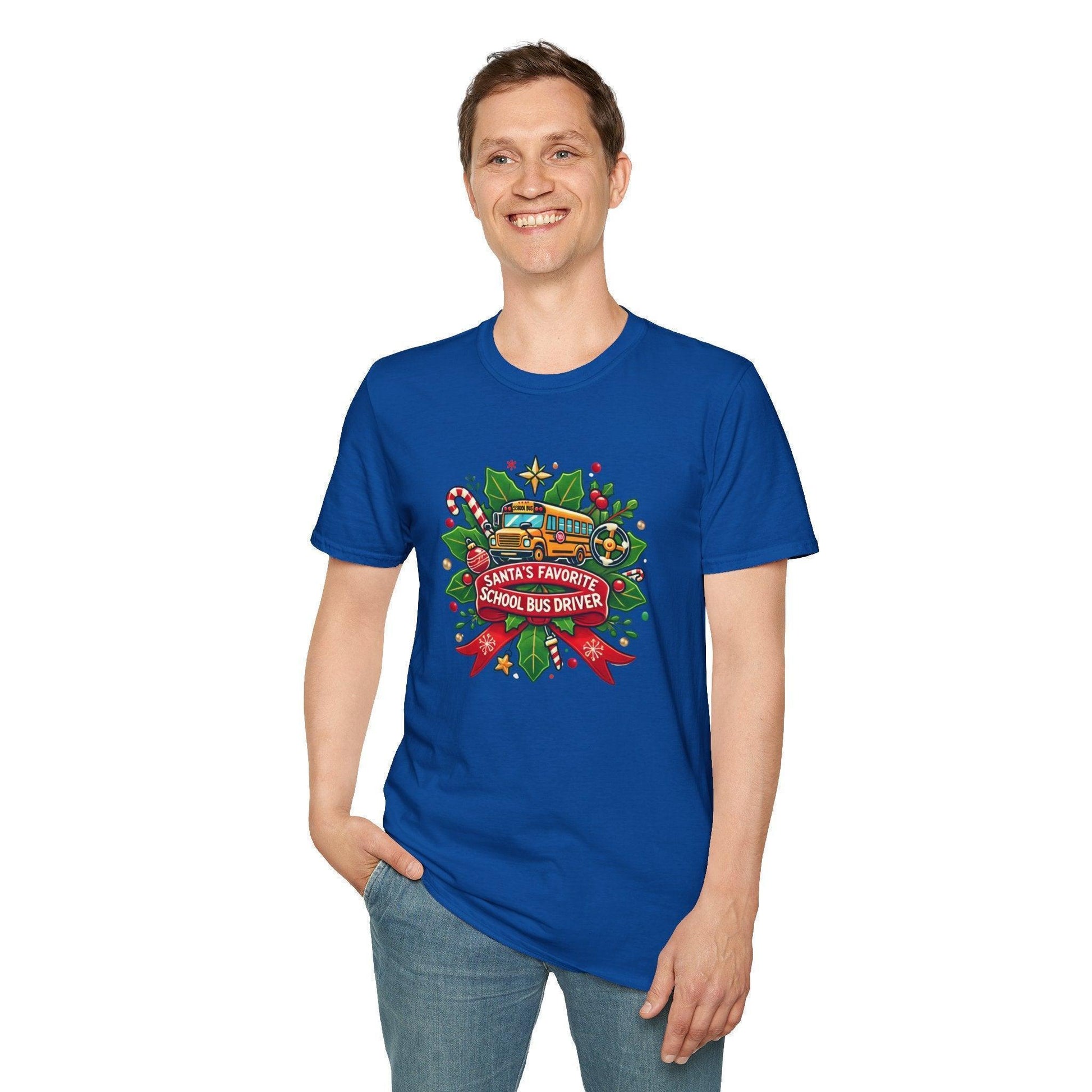 Santa's Favorite School Bus Driver Unisex Tee 🚌🎅 - Whippie's