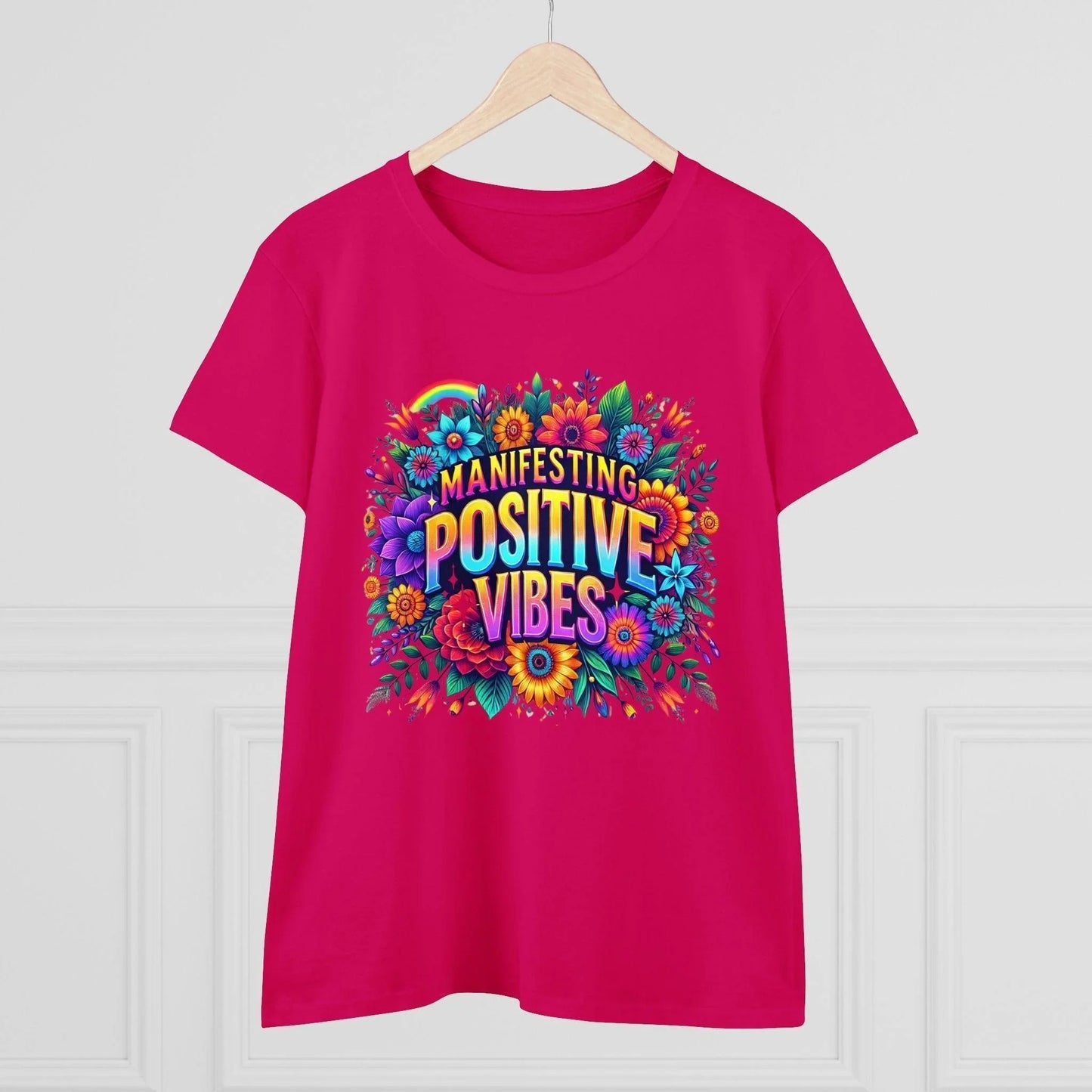 ✨ Manifesting Positive Vibes 🌈 Women's Tee 🌼 - Whippie's