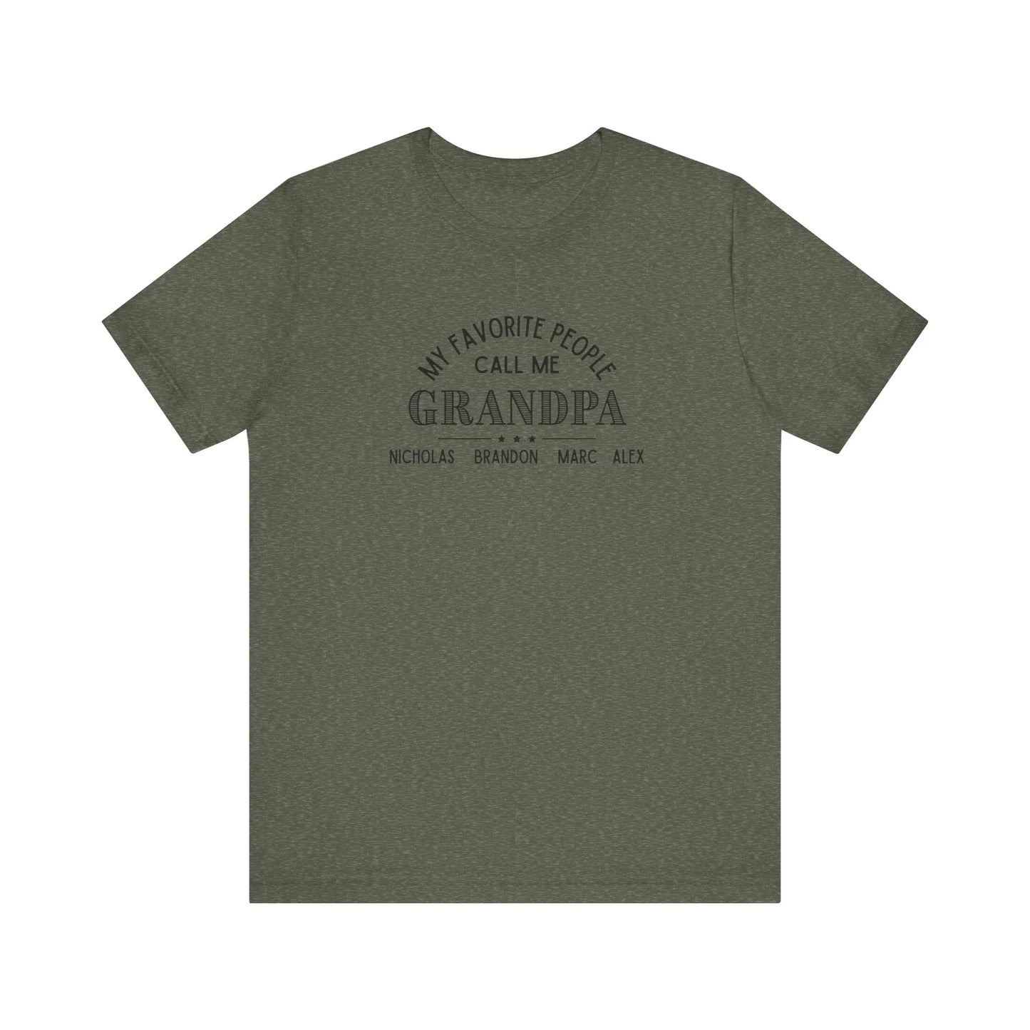 My Favorite People Call Me Grandpa - Personalized Unisex Jersey Tee - Whippie's