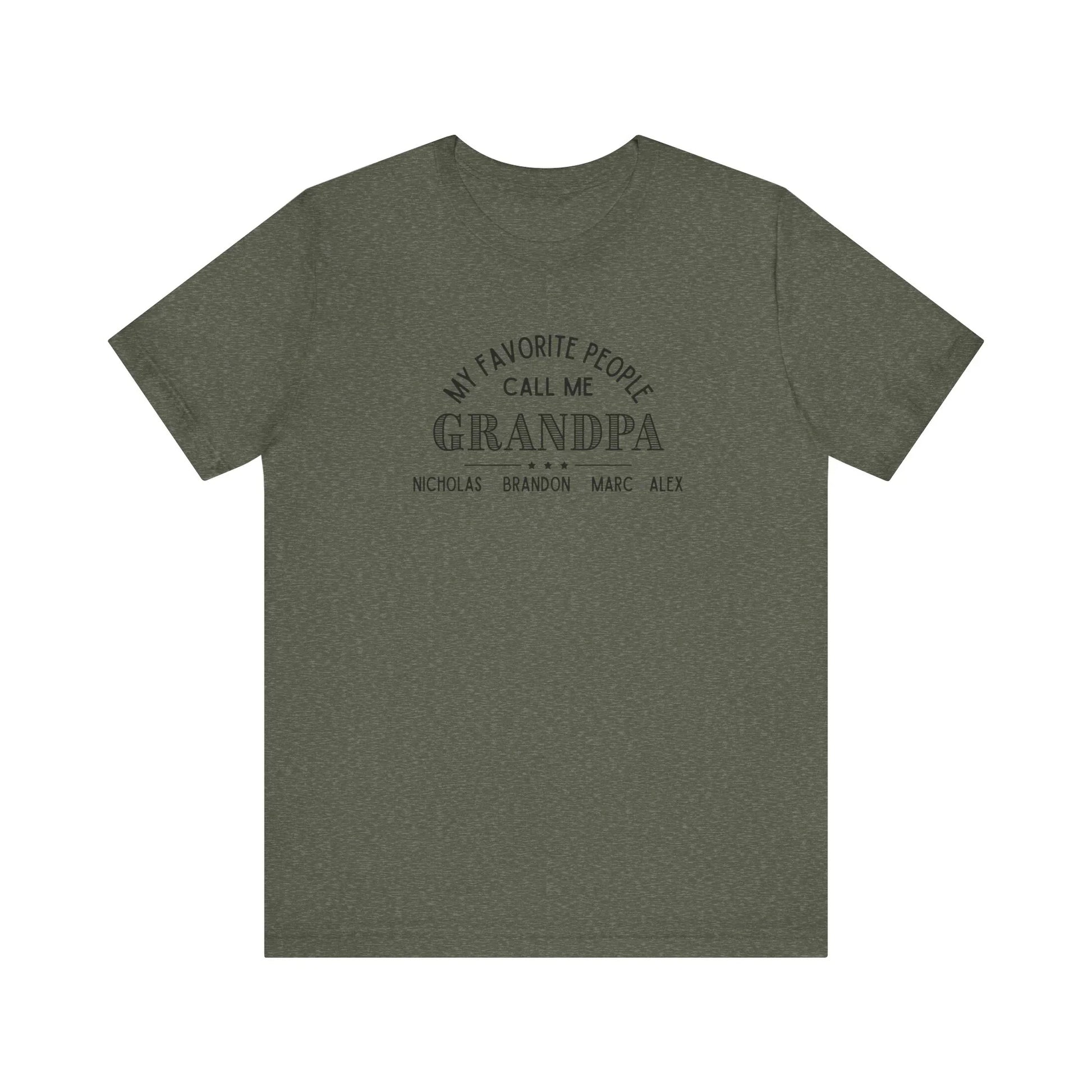 My Favorite People Call Me Grandpa - Personalized Unisex Jersey Tee - Whippie's