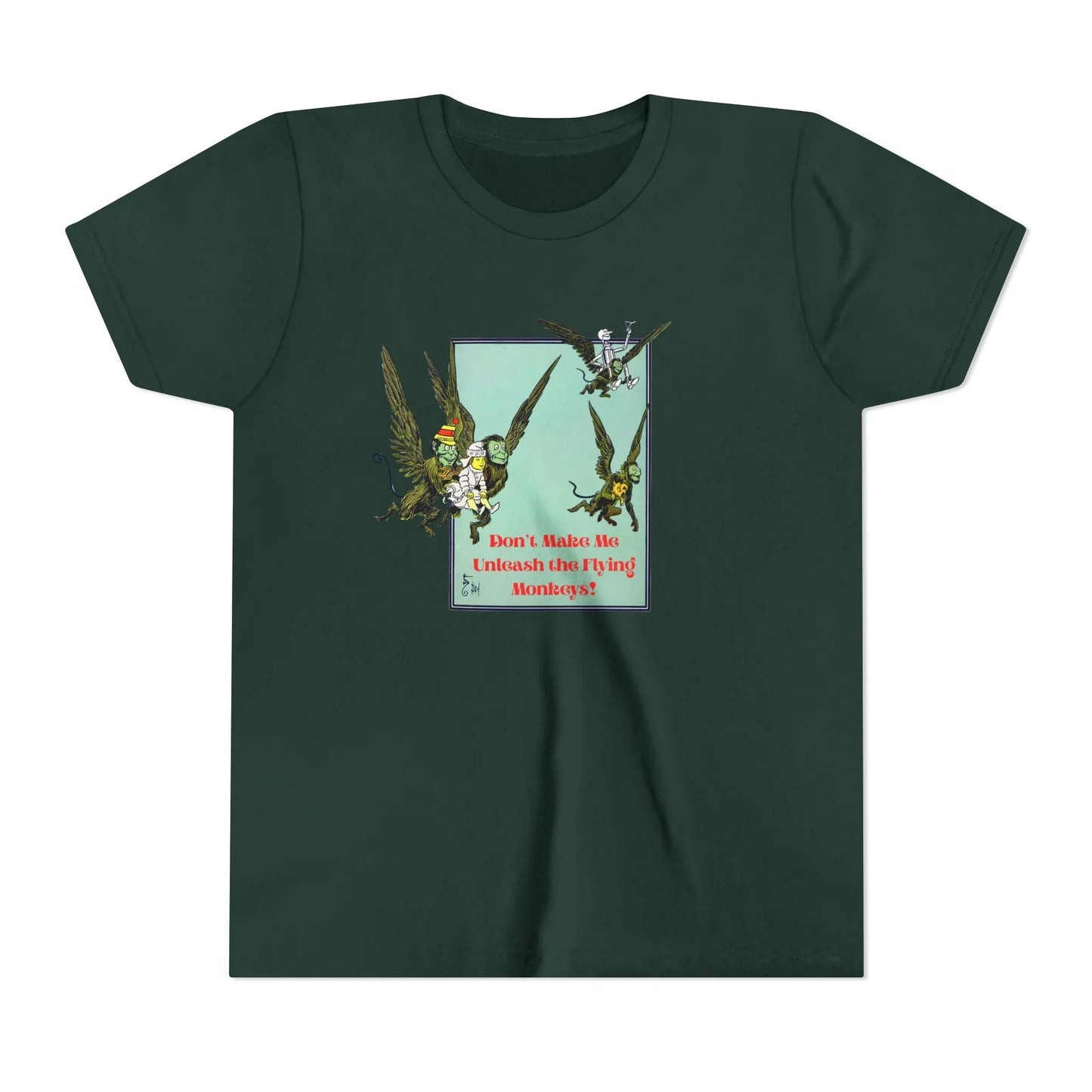 Wizard of Oz Don't Make Me Unleash the Flying Monkeys - Youth T-shirt - Whippie's