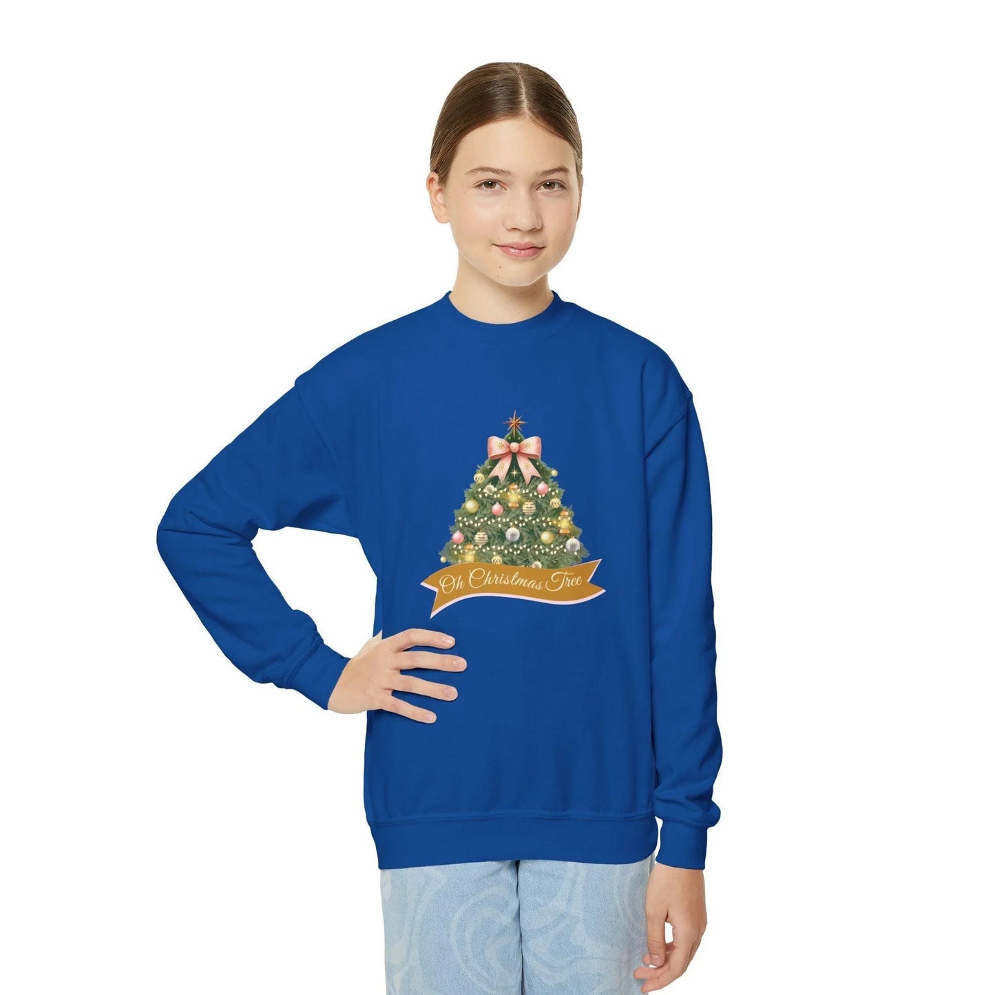 🎄 Oh Christmas Tree ✨ Youth Crewneck Sweatshirt 🎁 - Whippie's