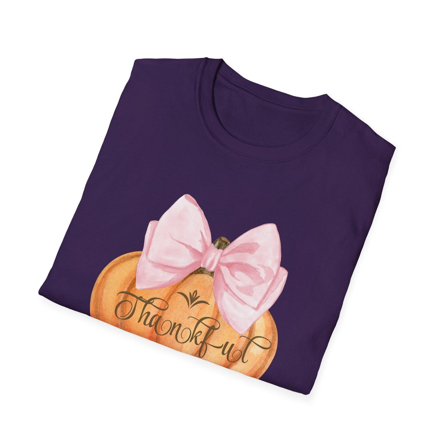 Thankful Pumpkin - A Heart Full of Gratitude! 🧡🎀 Unisex Tee - Whippie's