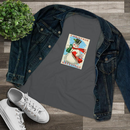 Christmas Greetings - Snowman - Women's Tee - Whippie's