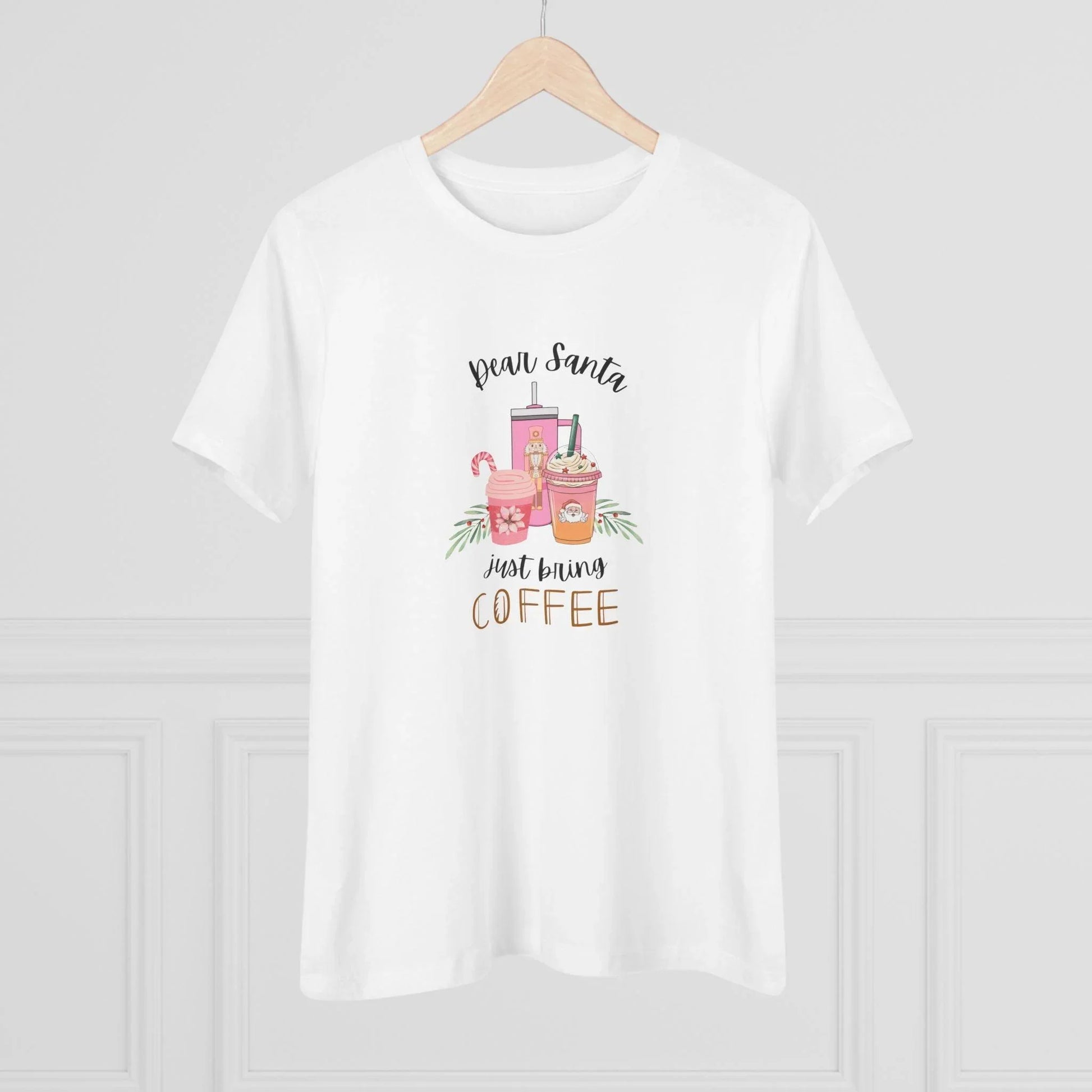 Dear Santa, just bring COFFEE - Women's Softstyle Tee - Whippie's
