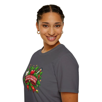 Santa's Favorite Assistant Principal Unisex Tee 🍎🎅 - Whippie's