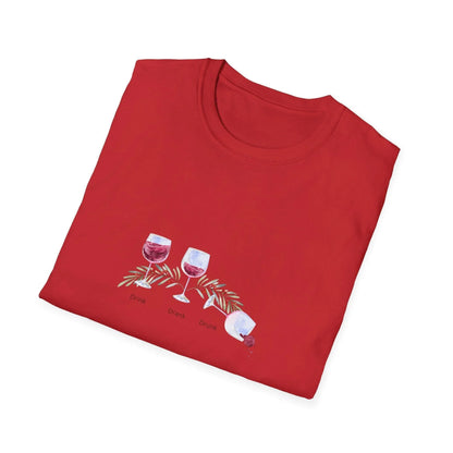 Drink Drank Drunk 🍷🍷🍷 - Holiday Edition - Unisex Softstyle T-shirt - Whippie's