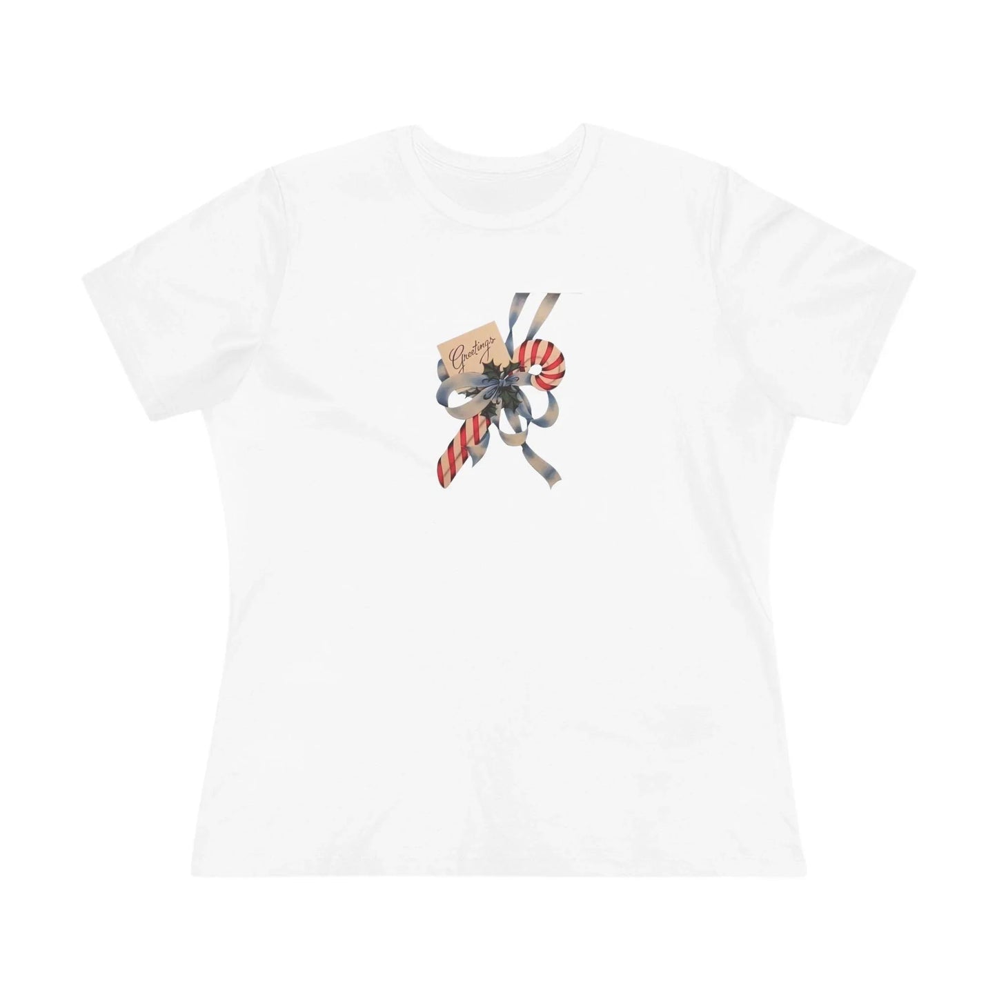 Candy Cane Greetings - Women's Softstyle Tee - Whippie's