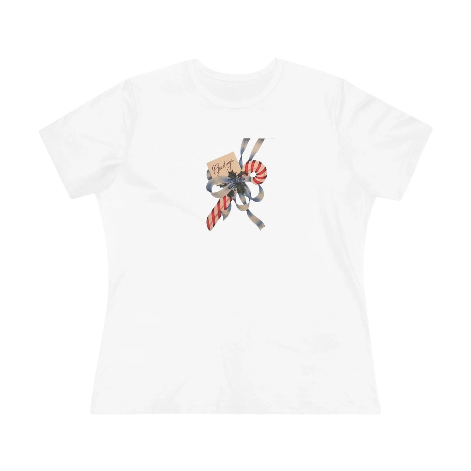 Candy Cane Greetings - Women's Softstyle Tee - Whippie's