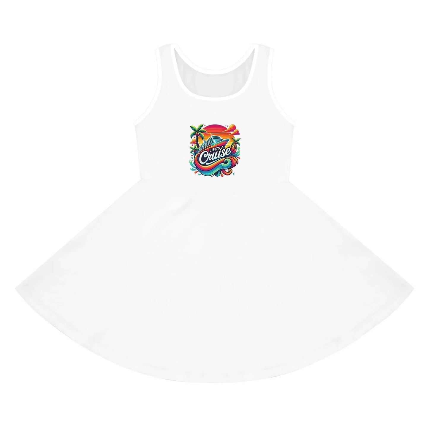 Life's a Cruise Girls' Dress 🌊☀️🚢🌴 (with twirly skirt!) - Whippie's