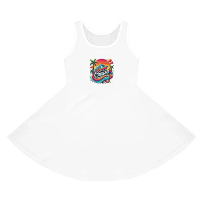 Life's a Cruise Girls' Dress 🌊☀️🚢🌴 (with twirly skirt!) - Whippie's