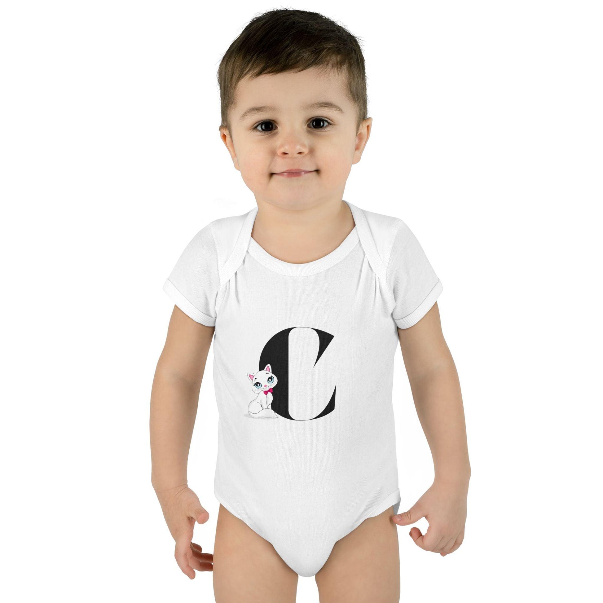 Alphabet Adventures: Letter C - Cute Kitty Cat Baby Onesie C is for Cute Kitty Cat! - Whippie's