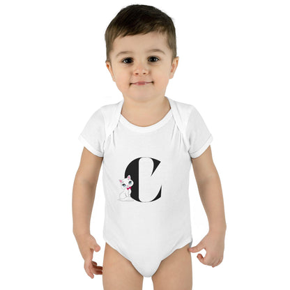 Alphabet Adventures: Letter C - Cute Kitty Cat Baby Onesie C is for Cute Kitty Cat! - Whippie's