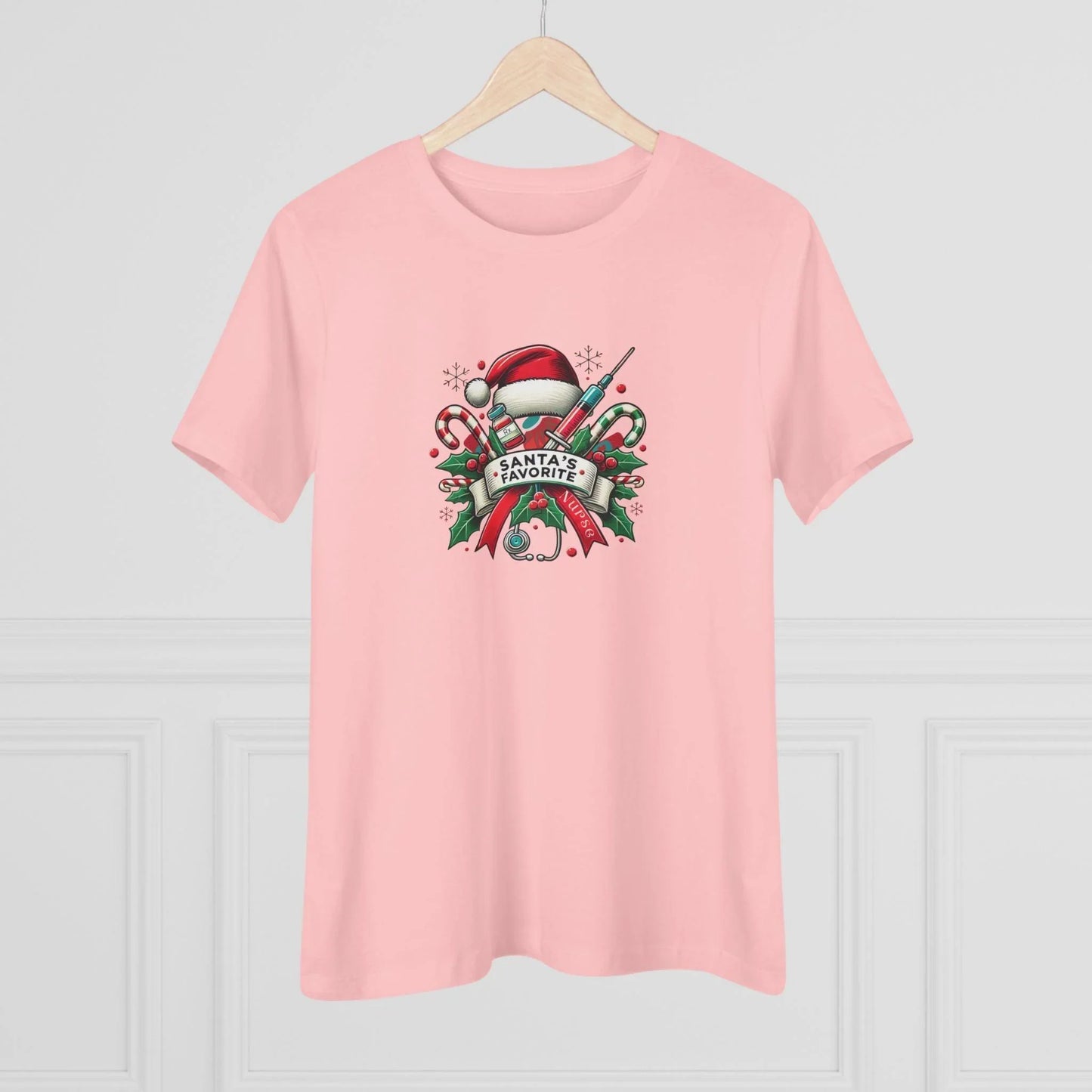 Santa's Favorite School Nurse - Women's Softstyle Tee - Whippie's