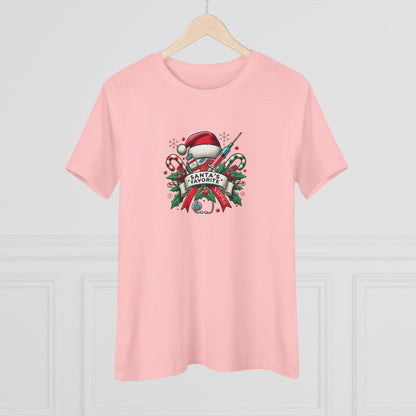 Santa's Favorite School Nurse - Women's Softstyle Tee - Whippie's