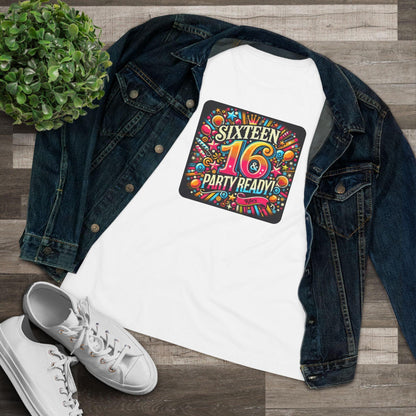 Sweet 16 & Party Ready - Women's Softstyle Tee - Personalizable - Whippie's