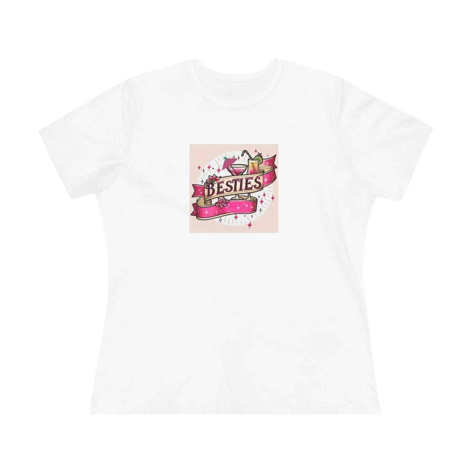 Besties - Two Pink Cocktails - Women's Softstyle Tee - Whippie's