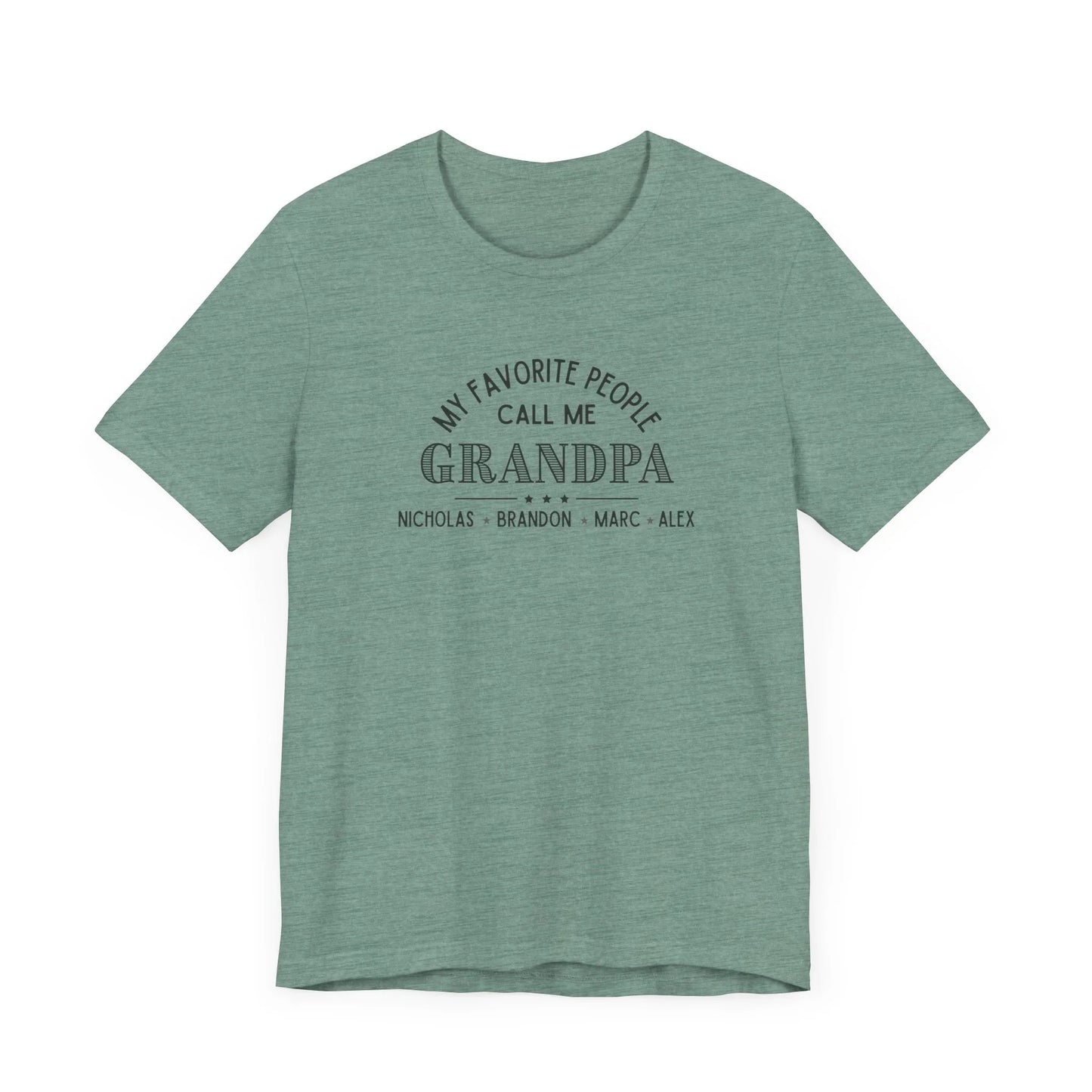 My Favorite People Call Me Grandpa - Personalized Unisex Jersey Tee - Whippie's