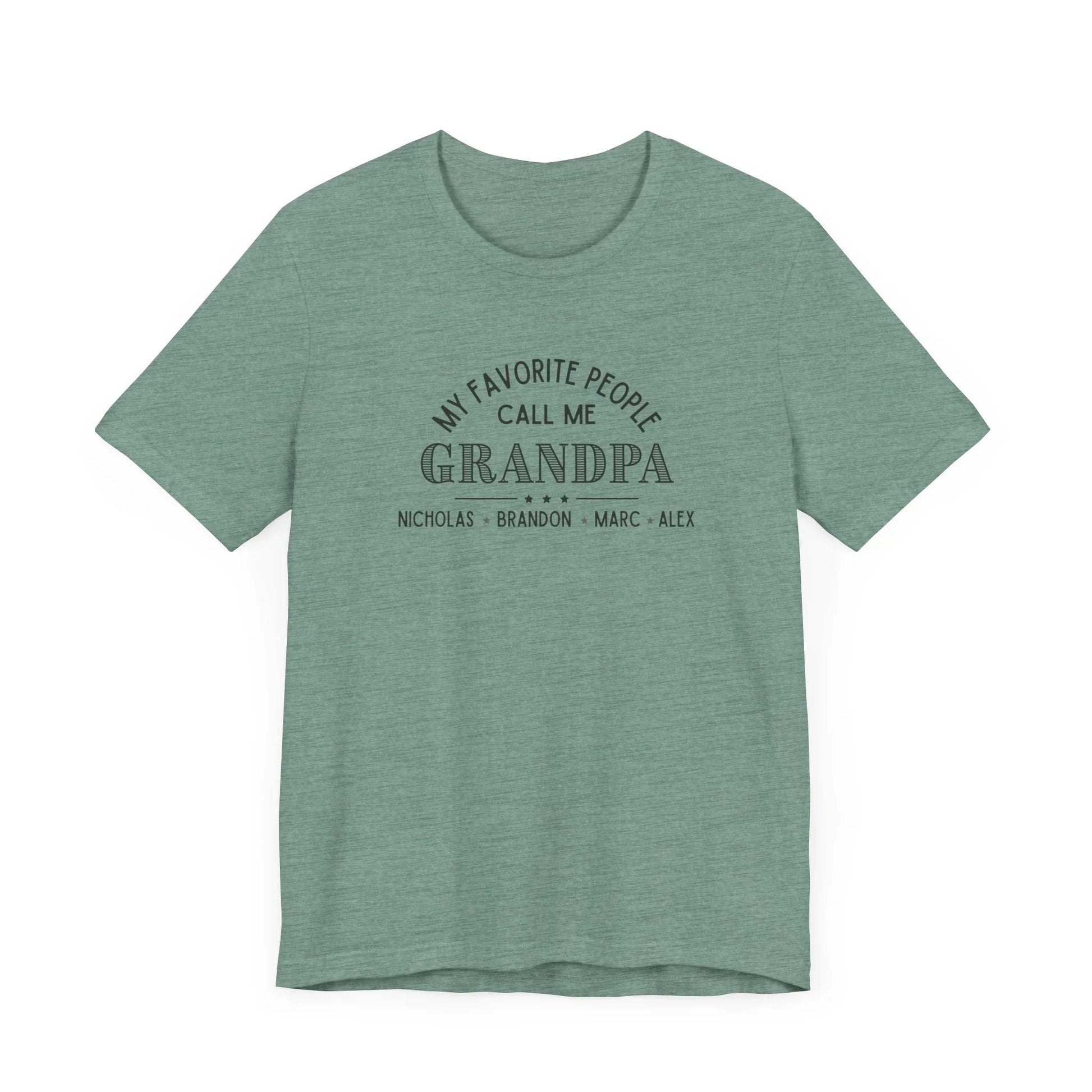 My Favorite People Call Me Grandpa - Personalized Unisex Jersey Tee - Whippie's