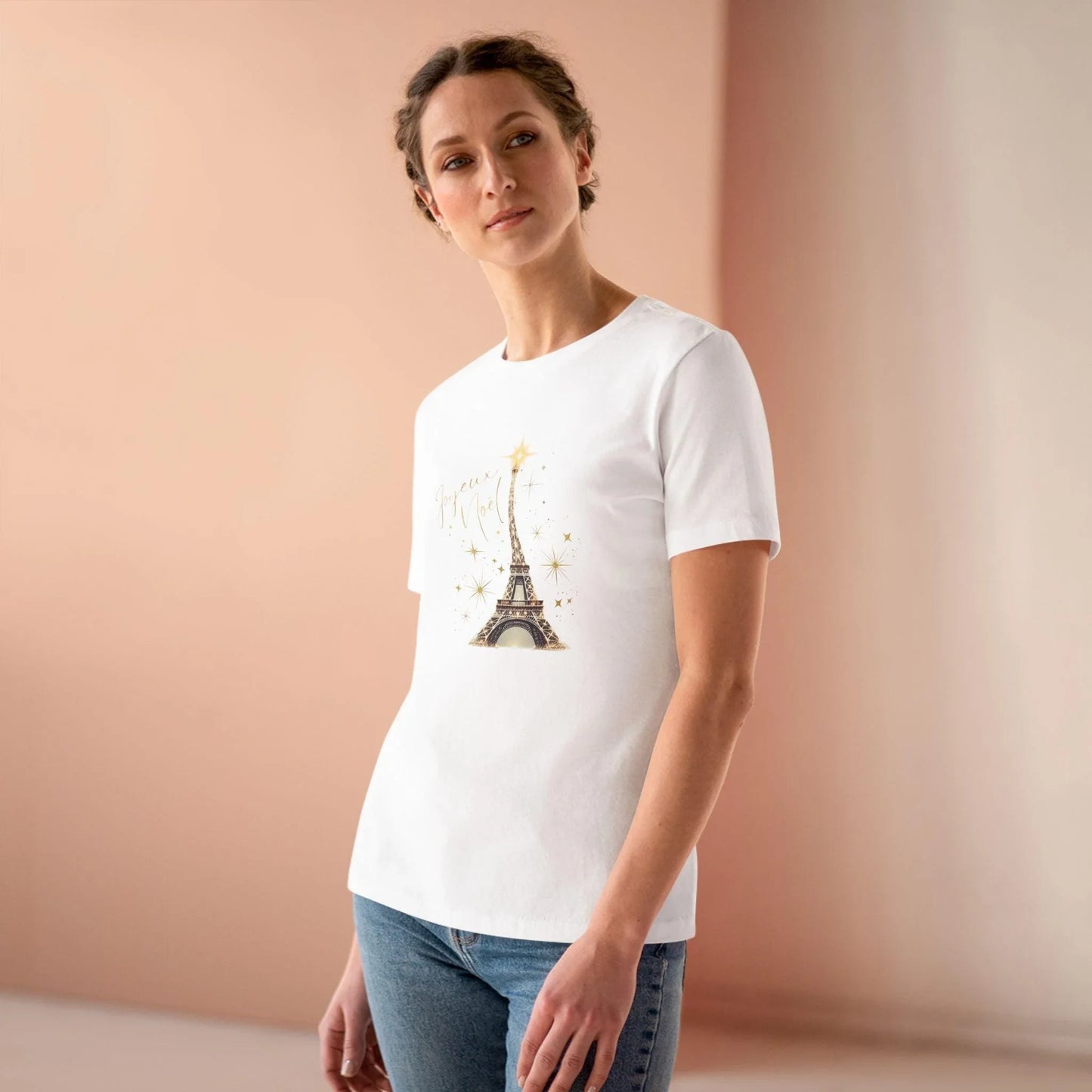 ✨ Joyeux Noël Women's Tee 🗼 A touch of Parisian elegance. - Whippie's